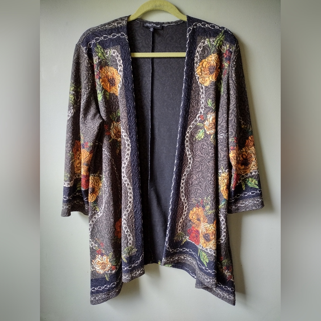 Brand New Slinky Brand Gorgeous Textured Open Front Cardigan Top